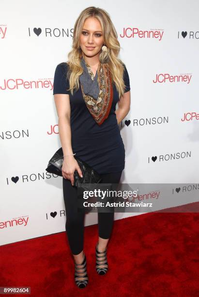 Actress Hilary Duff attends the celebration of the I "Heart" Ronson collection on August 20, 2009 in New York City.