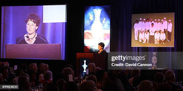 Alison Nicholas the European team Captain during the Gala Dinner, at the Holiday Inn Naperville on August 19, 2009 in Aurora, Ilinois
