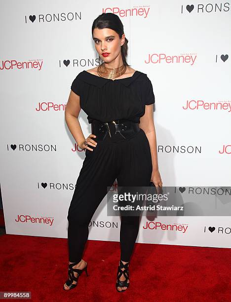 Model Crystal Renn attends the celebration of the I "Heart" Ronson collection on August 20, 2009 in New York City.