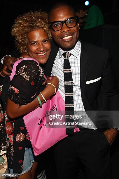 Patty Hughes and Keino Benjamin attend the celebration of the I "Heart" Ronson collection on August 20, 2009 in New York City.