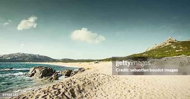 seascape of corsica french island - corsica beach stock pictures, royalty-free photos & images