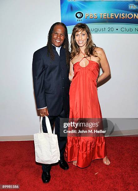 The Founder and Director of the Agape International Spiritual Center Michael Bernard Beckwith and actress Rainbeau Mars attend the taping of the PBS...