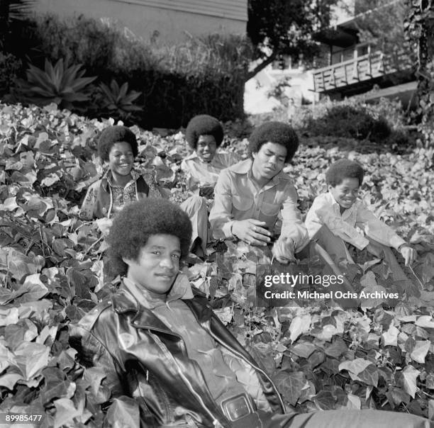 American singer Michael Jackson with the Jackson Five in Los Angeles, circa 1971.