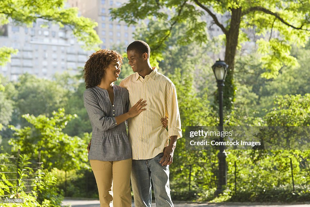 Couple together in Central Park