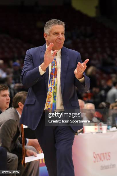 Auburn Tigers head coach Bruce Pearl during the game between the Middle Tennessee Blue Raiders and the Auburn Tigers. Auburn defeated MTSU in game...