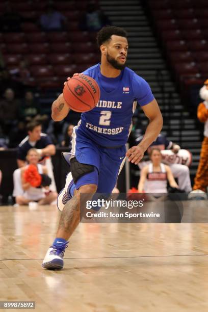 Middle Tennessee Blue Raiders guard Antwain Johnson during the game between the Middle Tennessee Blue Raiders and the Auburn Tigers. Auburn defeated...