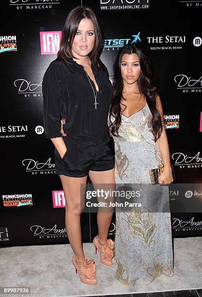 Khloe Kardashian and Kourtney Kardashian are sighting in Miami on June 10, 2009 in Miami, Florida.