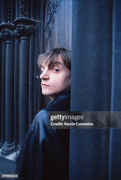 Singer and lyricist Mark E. Smith of English rock group The Fall, circa 1988.