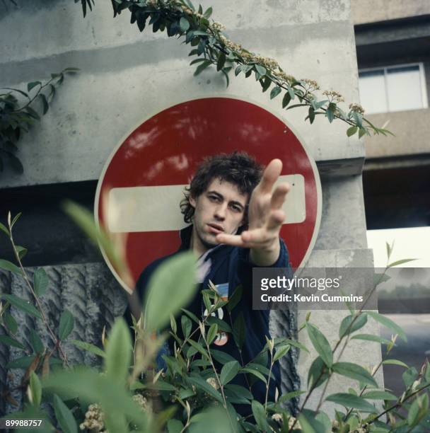 Singer and political activist Bob Geldof of Irish punk group The Boomtown Rats, circa 1980.