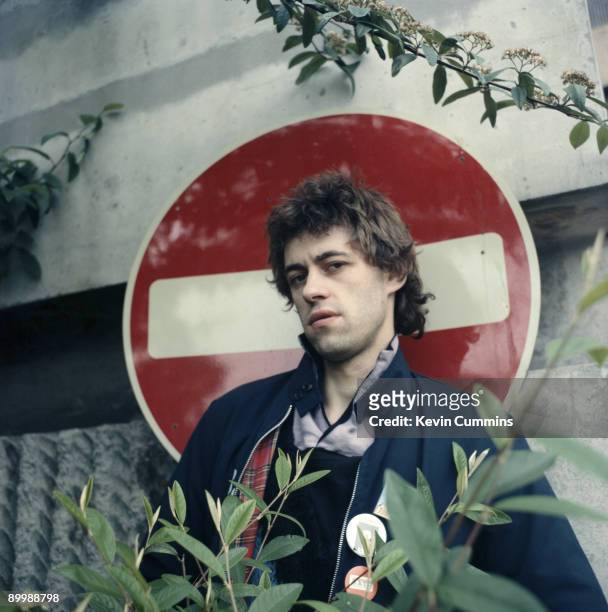 Singer and political activist Bob Geldof of Irish punk group The Boomtown Rats, circa 1980.