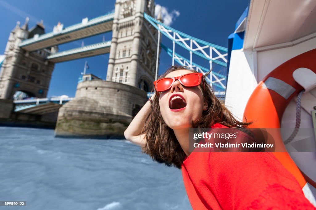 Woman having fun