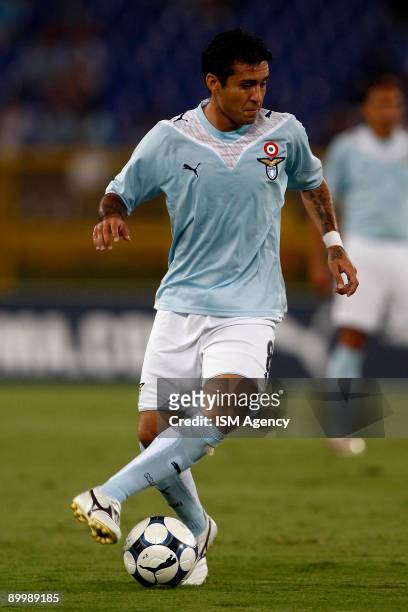 Francelino Matuzalem da Silva of S.S. Lazio in action during the UEFA Europa League first preliminary match between S.S. Lazio and IF Elfsborg at the...