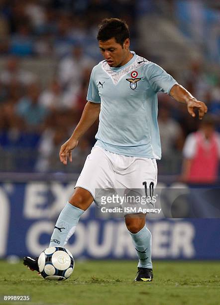 Mauro Matias Zarate of S.S. Lazio in action during the UEFA Europa League first preliminary match between S.S. Lazio and IF Elfsborg at the Olimpic...