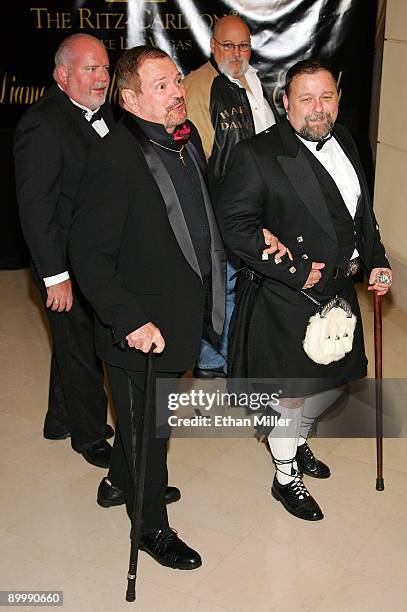 Dr. Arnold Klein and guests arrive at Dame Elizabeth Taylor's 75th birthday party at the Ritz-Carlton, Lake Las Vegas on February 27, 2007 in...