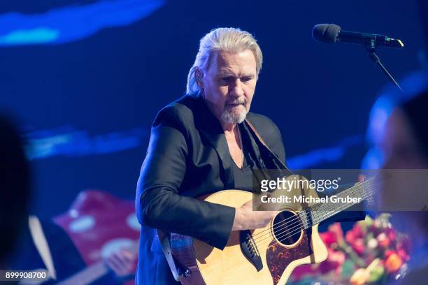 Singer Johnny Logan during the New Year's Eve tv show hosted by Joerg Pilawa on December 30, 2017 in Graz, Austria.