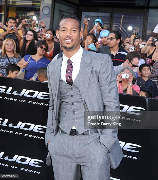 Actor Marlon Wayans arrives at the Los Angeles Special Screening "G.I. Joe: The Rise Of Cobra" at Grauman's Chinese Theatre on August 6, 2009 in...