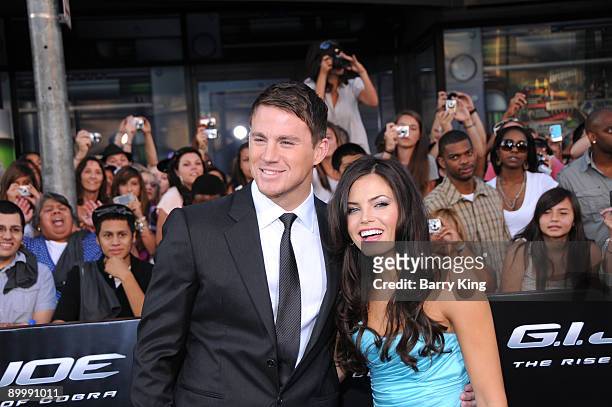 Actor Channing Tatum and wife actress Jenna Dewan arrive at the Los Angeles Special Screening "G.I. Joe: The Rise Of Cobra" at Grauman's Chinese...