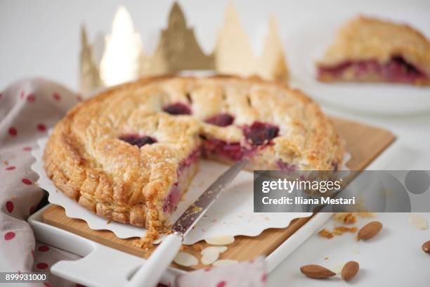 galette des rois - fava bean stock pictures, royalty-free photos & images