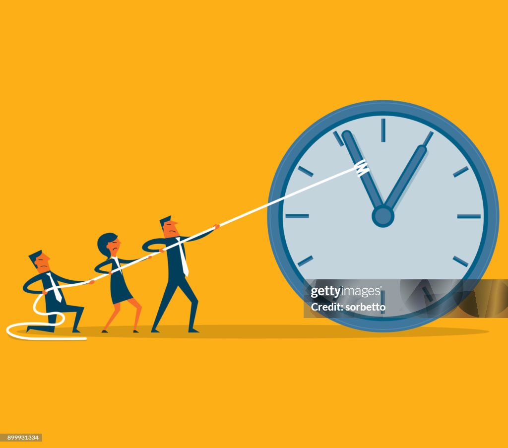 Stop time - Business team