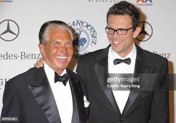 Actor Goerge Hamilton and son actor Ashley Hamilton arrive at The 30th Anniversary Carousel of Hope Ball at The Beverly Hilton Hotel on October 25,...