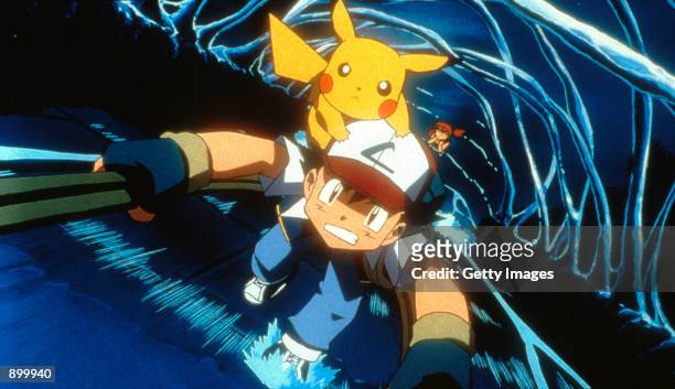 Ash, Pikachu and Misty in 4Kids Entertainment's animated adventure "Pokemon3," distributed by Warner Bros. Pictures.