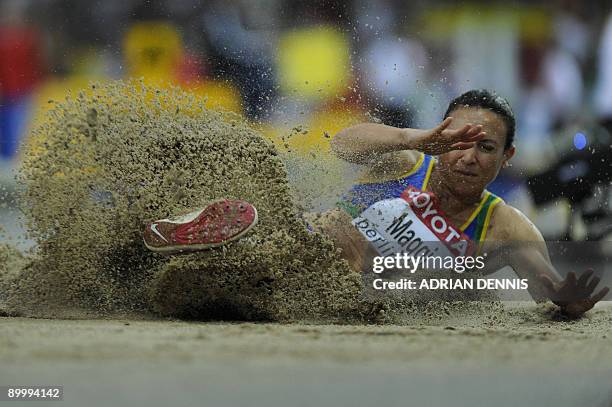 Brazil's Maurren Higa Maggi competes in the women's long jump qualifying event of the 2009 IAAF Athletics World Championships on August 21, 2009 in...