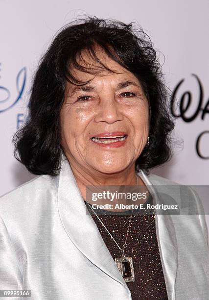 Community activist Dolores Huerta arrives at the 24th Annual IMAGEN Awards held at the Beverly Hilton Hotel on August 21, 2009 in Beverly Hills,...