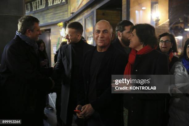 Ferzan Ozpetek and Giovanna Mezzogiorno at the premier of "Napoli Velata", directed by Ferzan Ozpetek, main actors Giovanna Mezzogiorno and...