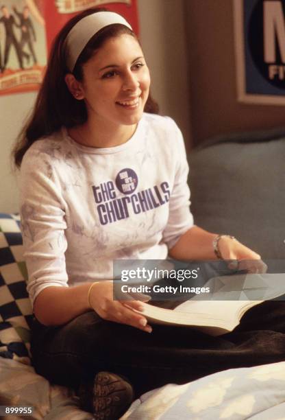 Jamie-Lynn Sigler as Meadow Soprano acts in a scene in HBO's hit television series, "The Sopranos" .