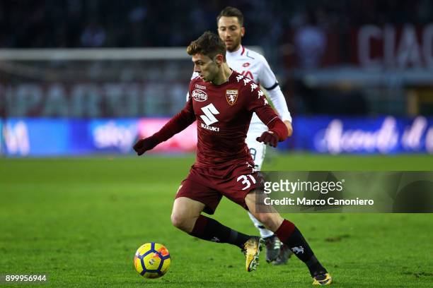 Lucas Boye of Torino FC in action during the Serie A football match between Torino Fc and Genoa Cfc.