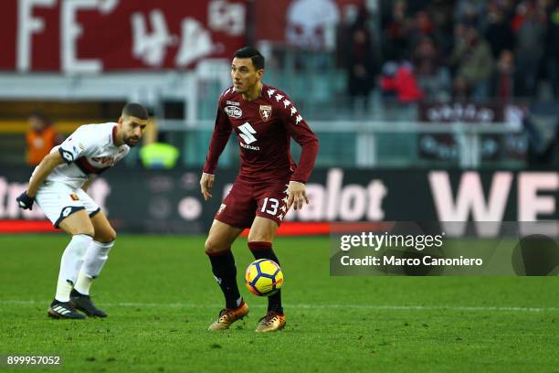 Nicolas Burdisso of Torino FC in action during the Serie A football match between Torino Fc and Genoa Cfc.