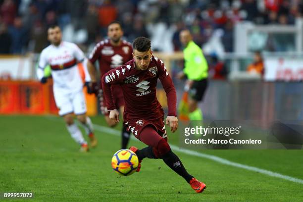 Alejandro Berenguer of Torino FC in action during the Serie A football match between Torino Fc and Genoa Cfc.