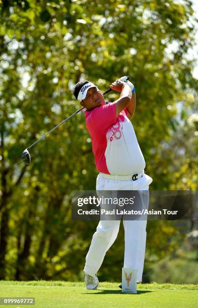 Prom Meeswat of Thailand pictured during round four of the Royal Cup at the Phoenix Gold GCC on December 31, 2017 in Pattaya, Thailand.