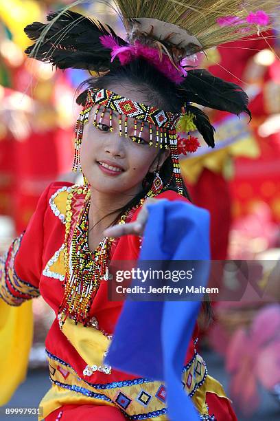 Young Filipino dancer performs during the annual Kadayawan Festival on August 22, 2009 in Davao, Philippines. The festival celebrates life, a...