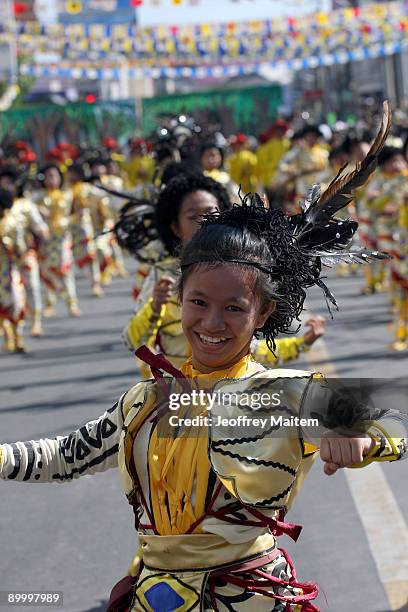 Young Filipino dancers perform during the annual Kadayawan Festival on August 22, 2009 in Davao, Philippines. The festival celebrates life, a...