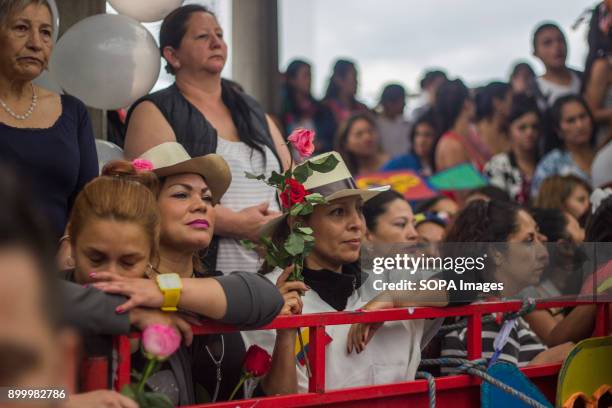 Prisoners seen watching the beauty contest queens of miss sympathy in the Buen Pastor jail.