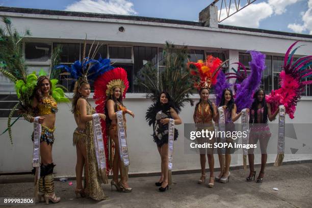 Several women seen participating during the contest of miss sympathy in the Buen Pastor jail.