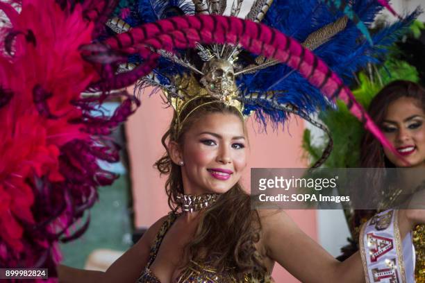 Woman seen participating during the contest of miss sympathy in the Buen Pastor jail.