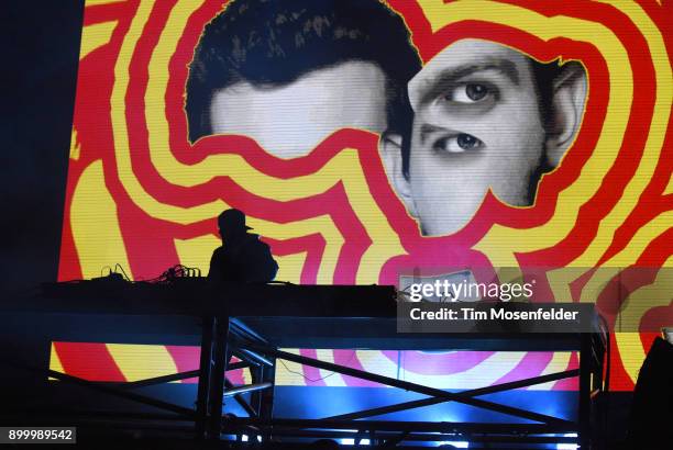 Dillon Francis performs during the 2017 SnowGlobe Music Festival on December 30, 2017 in Lake Tahoe, Nevada.