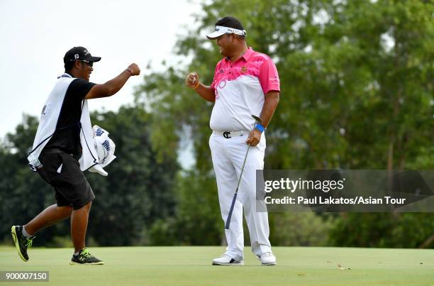 Prom Meesawat of Thailand pictured during the fincal round of the Royal Cup at the Phoenix Gold GCC on December 31, 2017 in Pattaya, Thailand.