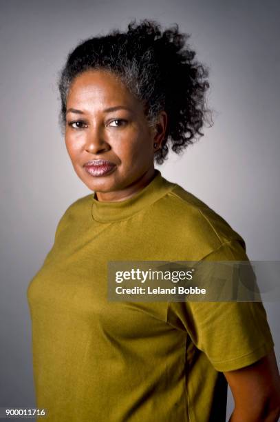 portrait of middle aged mixed race woman - portrait woman 50 serious stockfoto's en -beelden
