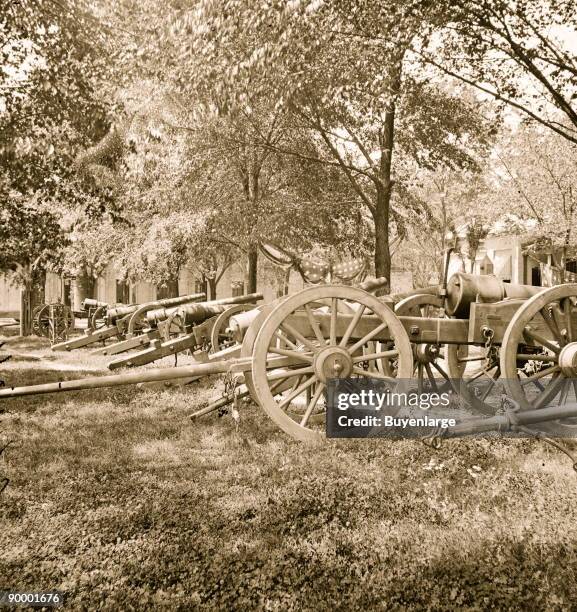 Charleston, South Carolina. Rifled cannon in the Arsenal yard