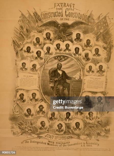 Extract from the reconstructed Constitution of the state of Louisiana, with portraits of the distinguished members of the Convention & Assembly, A.D....