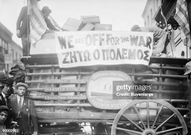 Greek immigrants left New York City to return to their country and fight in the first Balkan War, which began in October 1912.