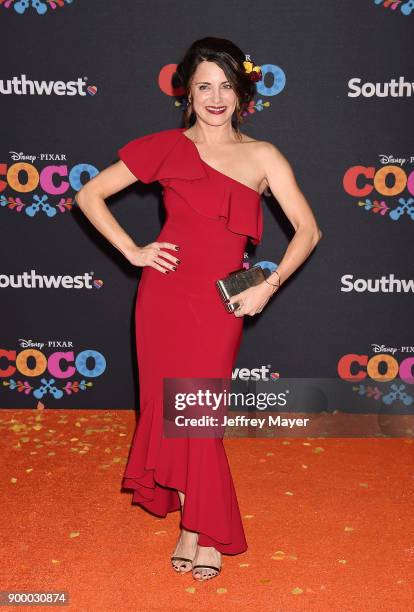 Actor Alanna Ubach arrives at the premiere of Disney Pixar's 'Coco' at El Capitan Theatre on November 8, 2017 in Los Angeles, California.