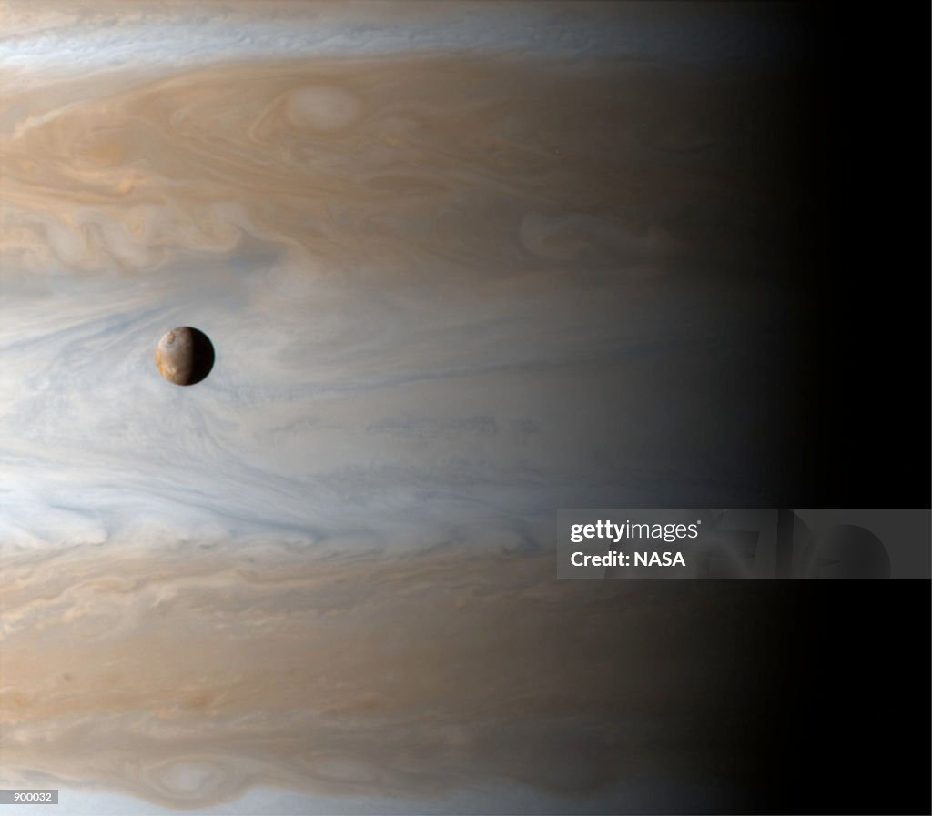 Io Moon Over Jupiter