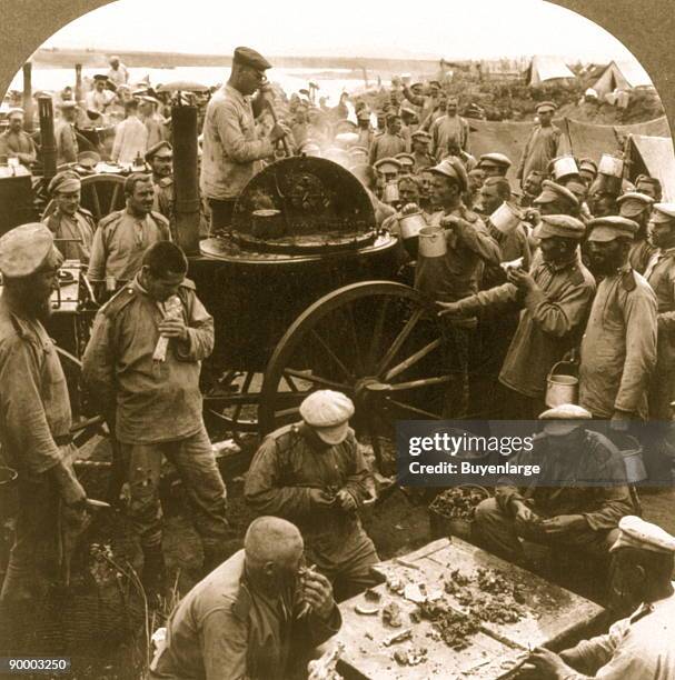 Russian Cooks Have a Hot Pot Of Food for the Troops at the Front during World War I