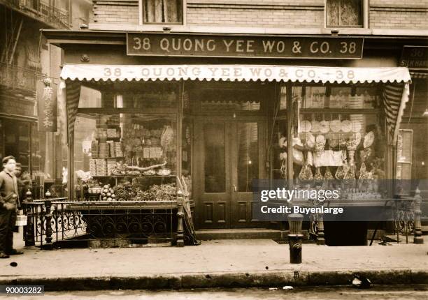 Store front of Quong Yee Wo & Co., Chinatown