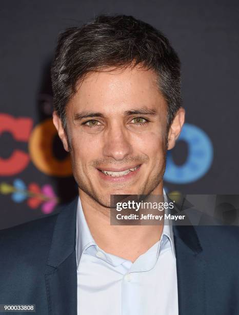 Actor Gael Garcia Bernal arrives at the premiere of Disney Pixar's 'Coco' at El Capitan Theatre on November 8, 2017 in Los Angeles, California.