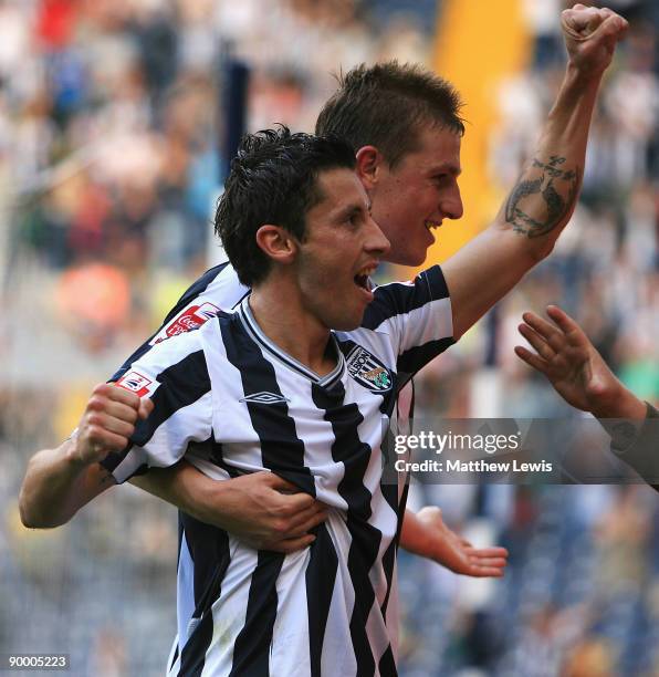 Robert Koren of West Bromwich Albion celebrates after scoring the 2:0 goal during the Coca-Cola Championship match between West Bromwich Albion and...